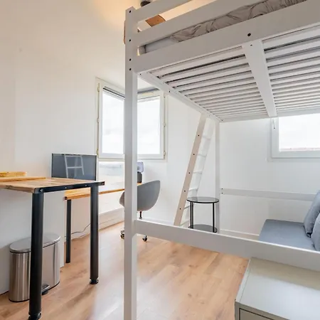 شقة Charlemagne - Studio Confortable Avec Parking Gratuit - Quelques Pas De La Gare, Cuisine, Wifi *